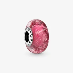 (image pour) Charm Pandora Verre de Murano Rose Ondulé Fantaisie 798872C00