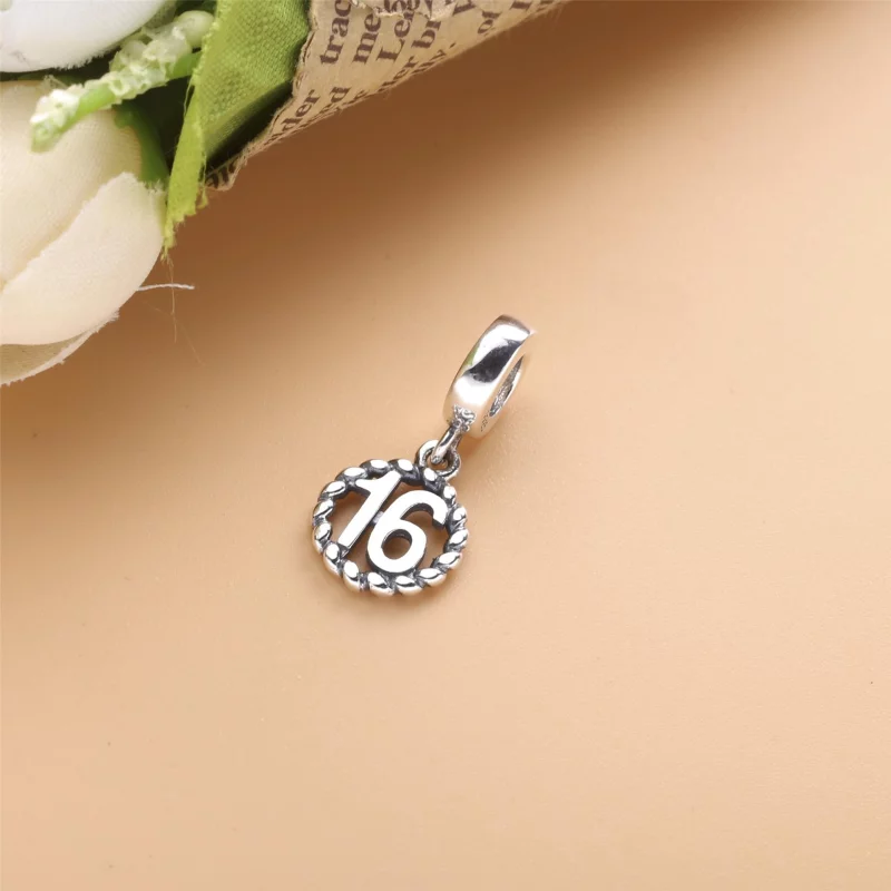 (image pour) Charm Pendant Pandora Argent 16ème anniversaire 790494 - Afficher 2