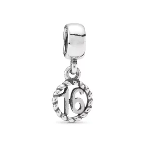 (image pour) Charm Pendant Pandora Argent 16ème anniversaire 790494