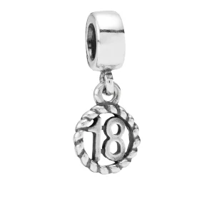 (image pour) Charm Pendant Pandora Argent 18ème anniversaire 790495
