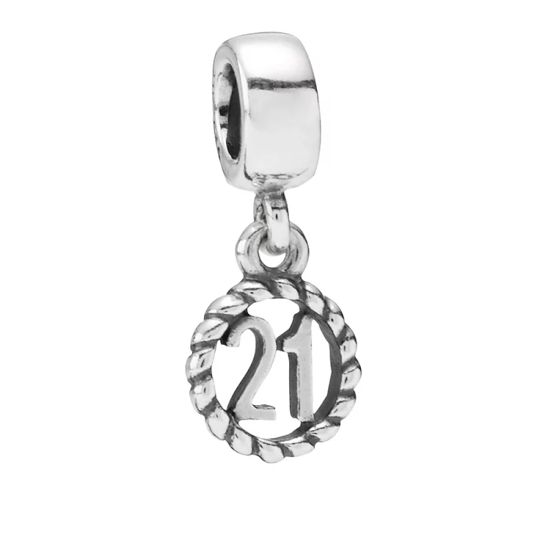 (image pour) Charm Pendant Pandora Argent 21ème anniversaire 790496