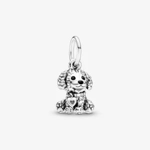 (image pour) Charm Pendant Pandora Argent Chien de chiot de caniche 798871C01