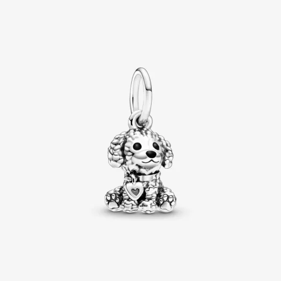 (image pour) Charm Pendant Pandora Argent Chien de chiot de caniche 798871C01