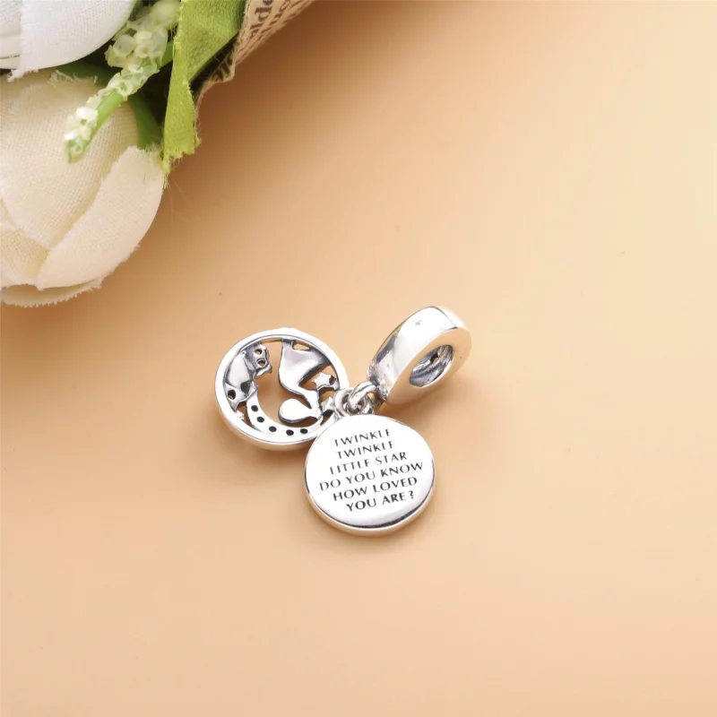 (image pour) Charm Pendant Pandora Argent Cigogne - Étoiles scintillantes 798895C01 - Afficher 4