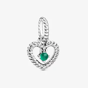 (image pour) Charm Pendant Pandora Argent Coeur de perles vertes de forêt tropicale 798854C05