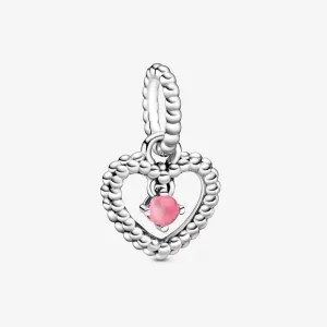 (image pour) Charm Pendant Pandora Argent Coeur perlé rose de pétale 798854C09