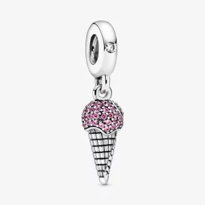 Charm Pendant Pandora Cornet de Glace Pavé 798801C01 (image pour) Charm Pendant Pandora Cornet de Glace Pavé 798801C01