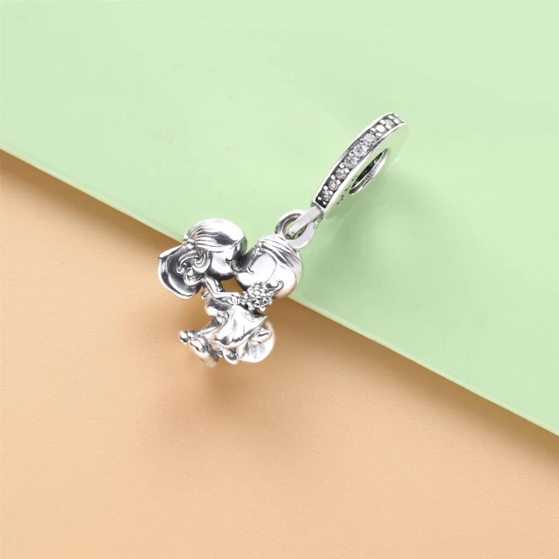 (image pour) Charm Pendant Pandora Couple de Mariés 798896C01 - Afficher 2
