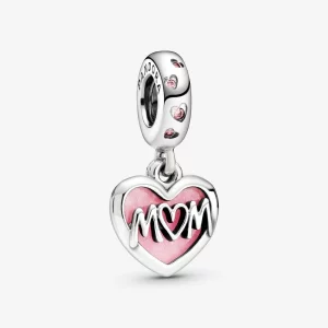 (image pour) Charm Pendant PANDORA Cœur Inscription Mum (Maman) - 798887C01