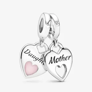 (image pour) Charm Pendant PANDORA Cœur Séparable Double - 799187C01