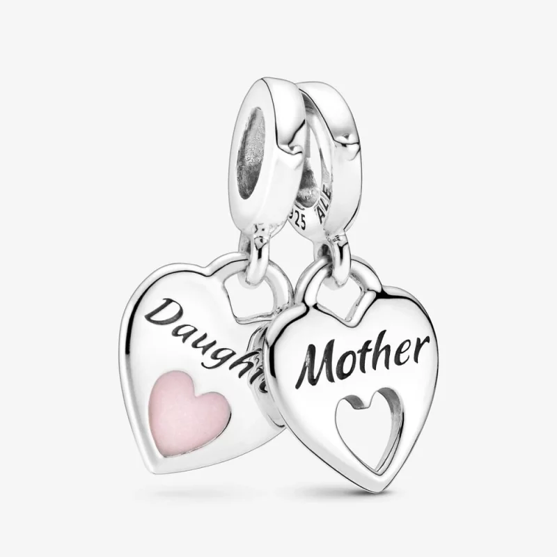 (image pour) Charm Pendant PANDORA Cœur Séparable Double - 799187C01