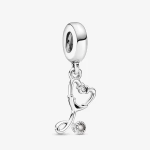 (image pour) Charm Pendant PANDORA Cœur Stéthoscope - 799072C01