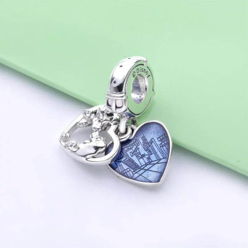(image pour) Charm Pendant Pandora Disney Cœur La Belle et Le Clochard 798634C01 - Afficher 2