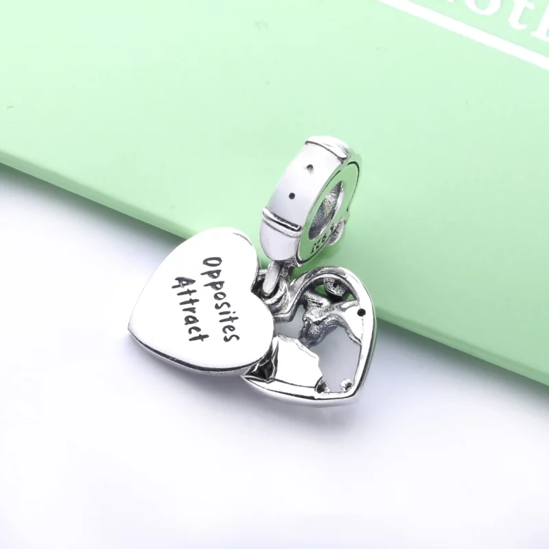 (image pour) Charm Pendant Pandora Disney Cœur La Belle et Le Clochard 798634C01 - Afficher 3