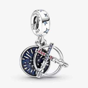 (image pour) Charm Pendant PANDORA Double Star Wars Sabre Laser - 799252C01
