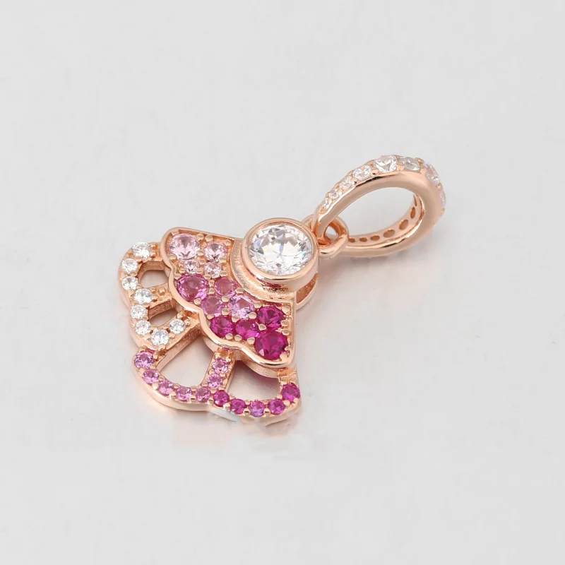 (image pour) Charm Pendant PANDORA eventail rose - 788147C01 - Afficher 2
