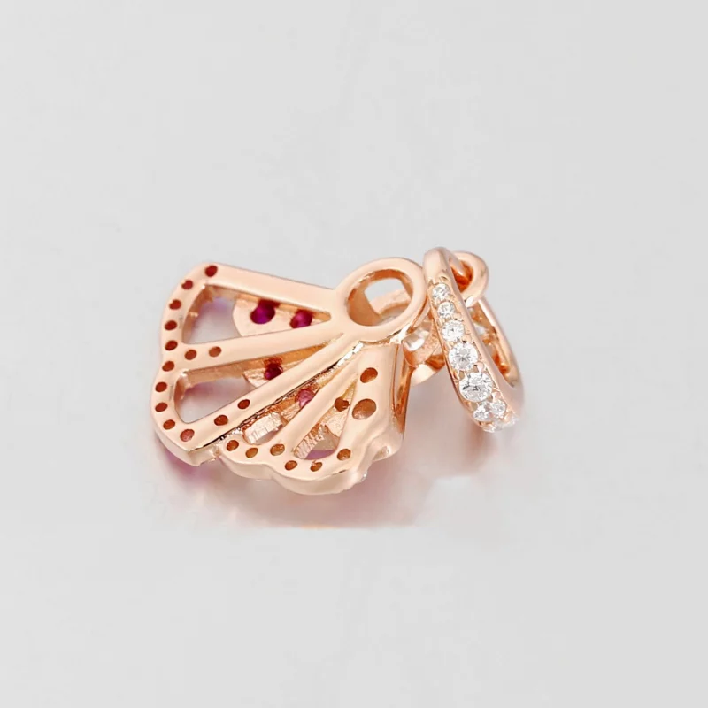 (image pour) Charm Pendant PANDORA eventail rose - 788147C01 - Afficher 3