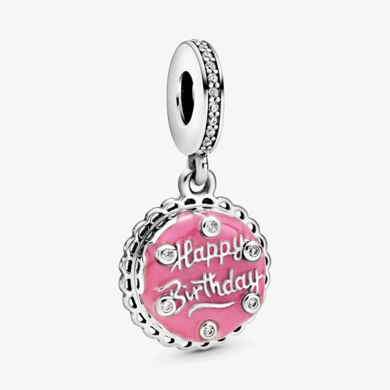 (image pour) Charm Pendant Pandora Gâteau d'Anniversaire Rose 798888C01