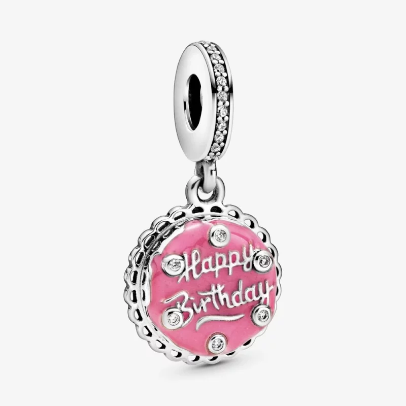 (image pour) Charm Pendant Pandora Gâteau d'Anniversaire Rose 798888C01