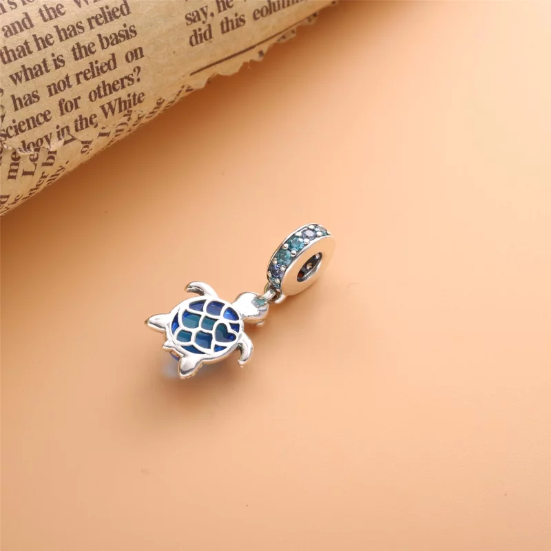 (image pour) Charm Pendant PANDORA tortue de mer en verre de murano - 798939C01 - Afficher 3