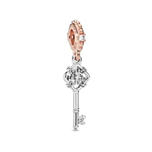 (image pour) Charm Pendant Rose Gold Pandora Disney Parks Clé 788226CZ
