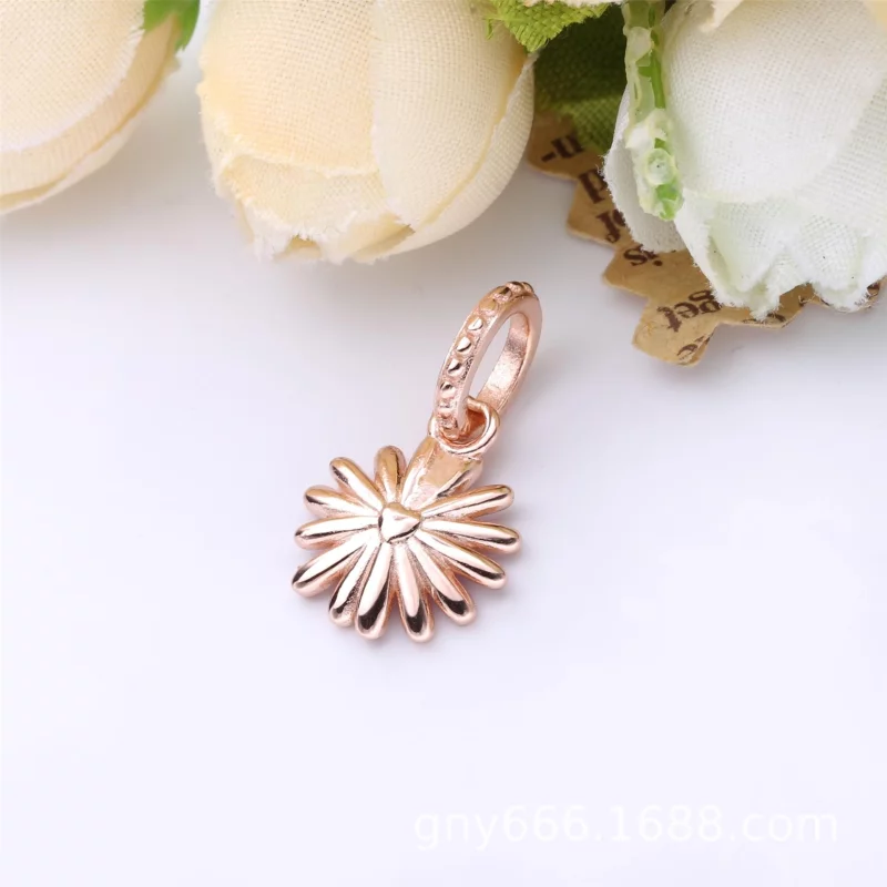 (image pour) Charm Pendant Rose Gold Pandora Fleur rose de marguerite 788771C01 - Afficher 2