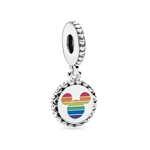 (image pour) Charm pendentif PANDORA Disney, Mickey Mouse arc-en-ciel - P400036052279