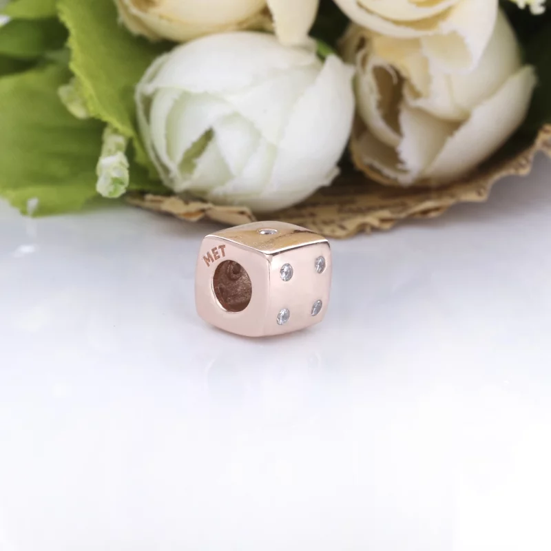 (image pour) Charm Rose Gold Pandora Dés éblouissant 781269C01 - Afficher 2