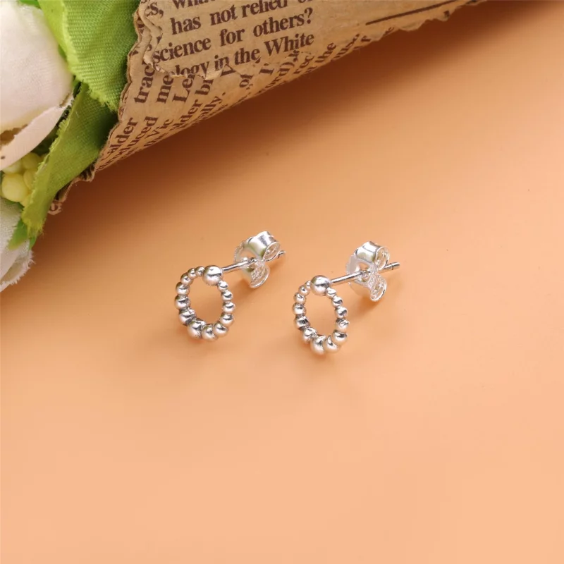 (image pour) Clous d'Oreilles Pandora Cercles Perlés 298683C00 - Afficher 2