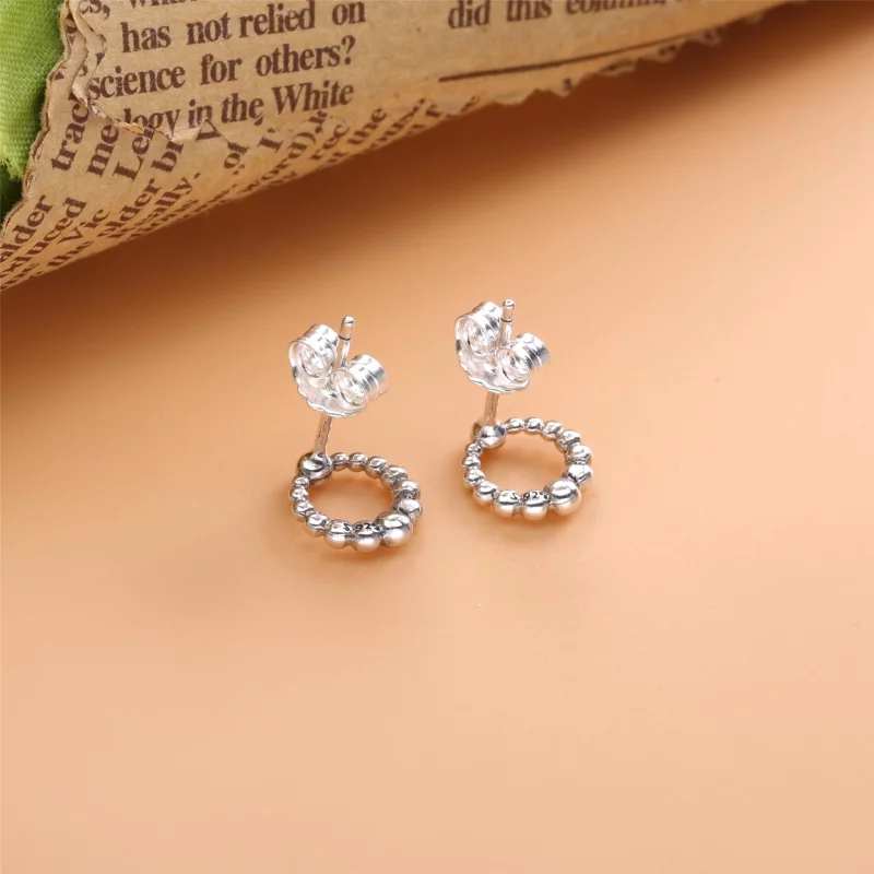 (image pour) Clous d'Oreilles Pandora Cercles Perlés 298683C00 - Afficher 4
