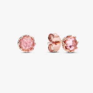(image pour) Clous d'Oreilles PANDORA Couronne Scintillante Rose - 288311C01