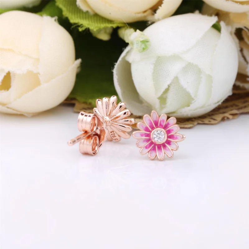 (image pour) Clous d'Oreilles Pandora Marguerite Rose 288773C01 - Afficher 3
