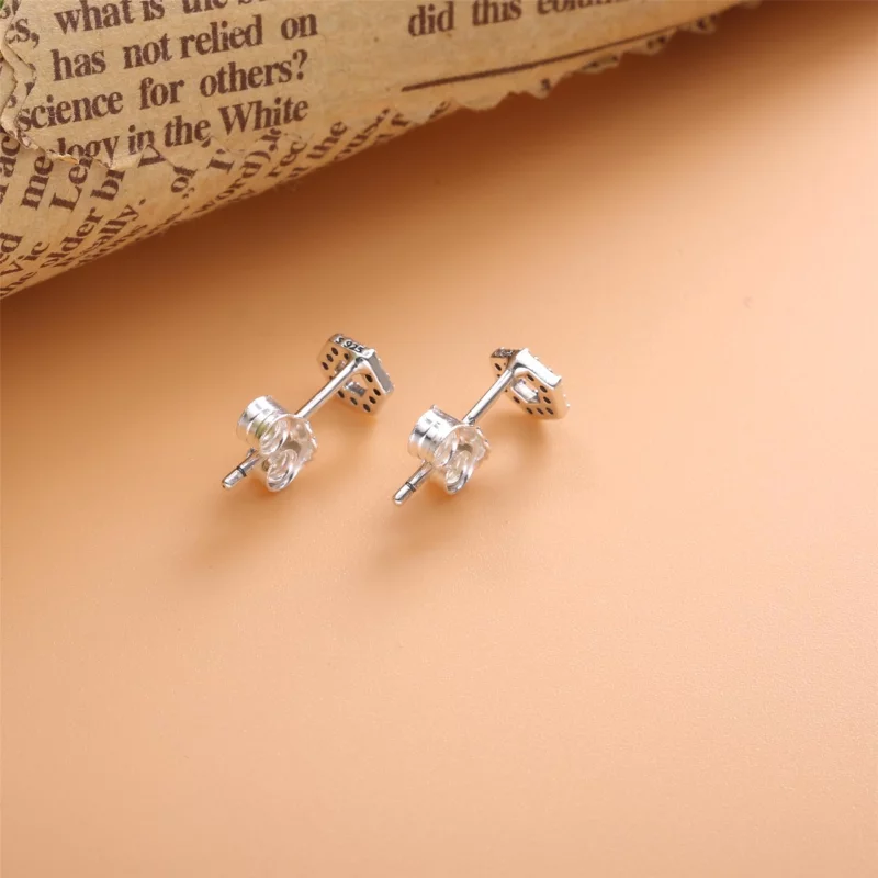 (image pour) Clous d'Oreilles Pandora Nid d'Abeilles Hexagonal Scintillants 298800C01 - Afficher 4