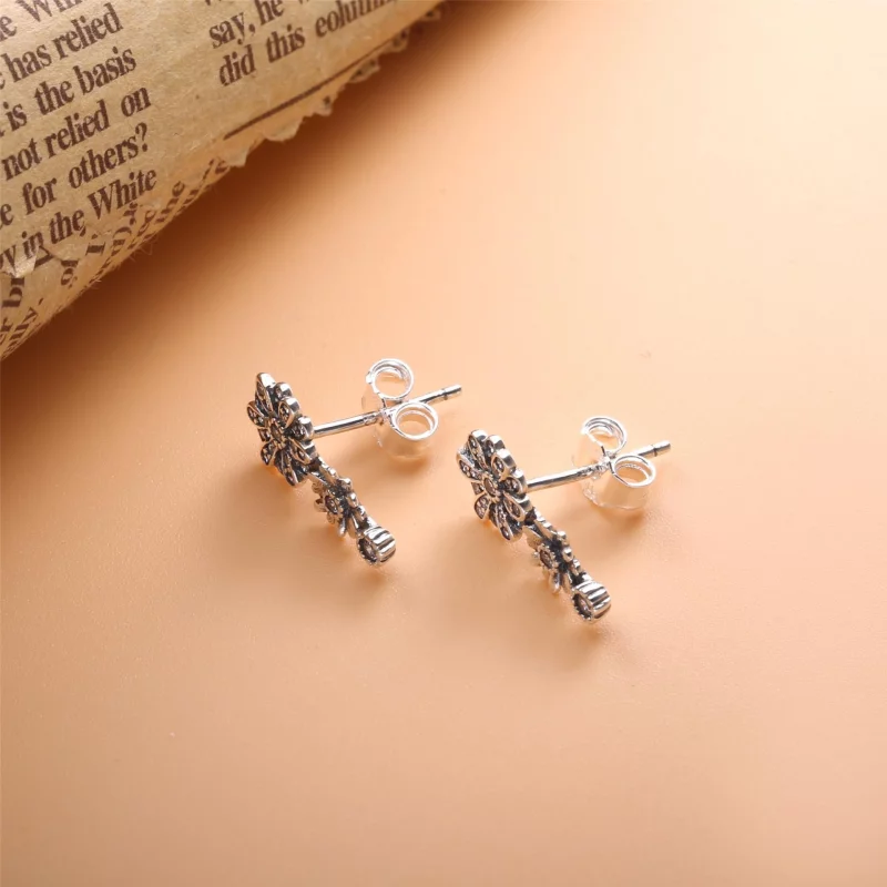 (image pour) Clous d'Oreilles Pandora Trio de Marguerites Scintillantes 298876C01 - Afficher 4