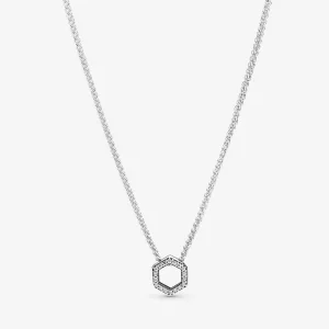 Collier Pandora Nid d'Abeilles Hexagonal Scintillant 398787C01 (image pour) Collier Pandora Nid d'Abeilles Hexagonal Scintillant 398787C01
