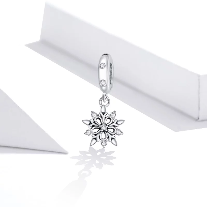 (image pour) Charm Pendant Style PANDORA Flocon de neige en cristal - SCC1649 - Afficher 2