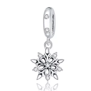 (image pour) Charm Pendant Style PANDORA Flocon de neige en cristal - SCC1649