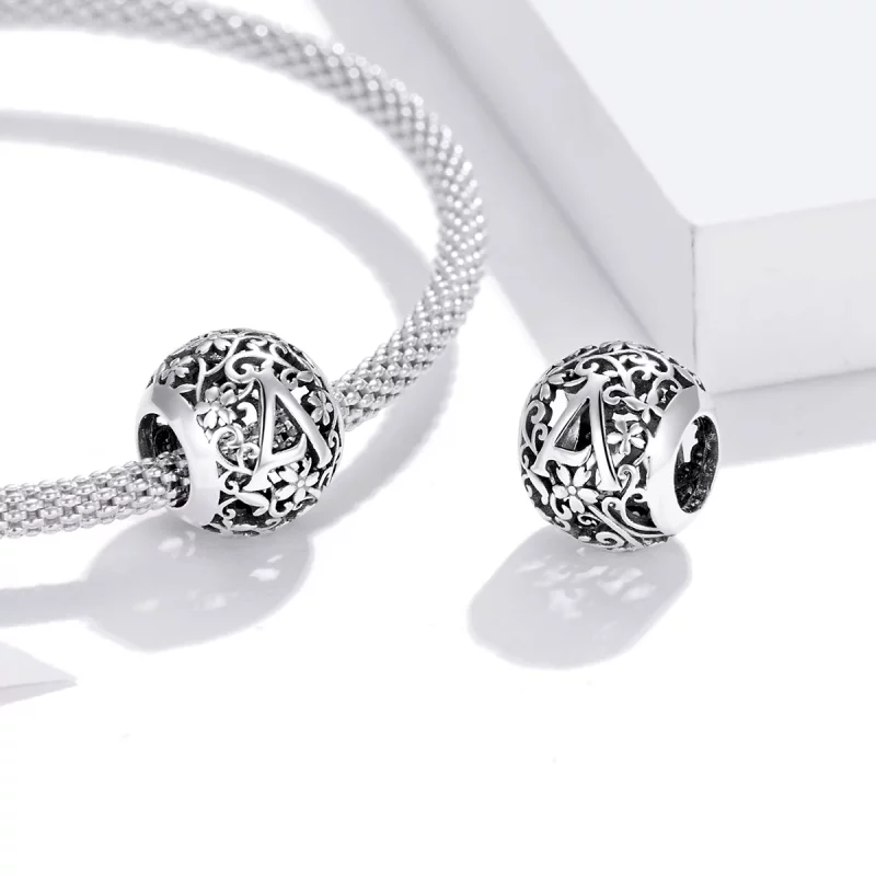 (image pour) Charm Style PANDORA Fleur Lettre A Ajourés - SCC1444-A - Afficher 4