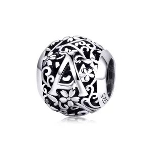 (image pour) Charm Style PANDORA Fleur Lettre A Ajourés - SCC1444-A