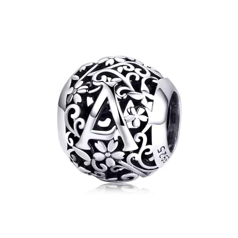 (image pour) Charm Style PANDORA Fleur Lettre A Ajourés - SCC1444-A