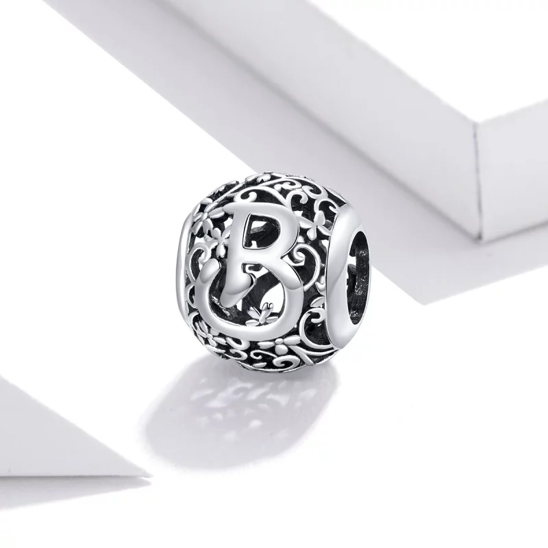 (image pour) Charm Style PANDORA Fleur Lettre B Ajourés - SCC1444-B - Afficher 2