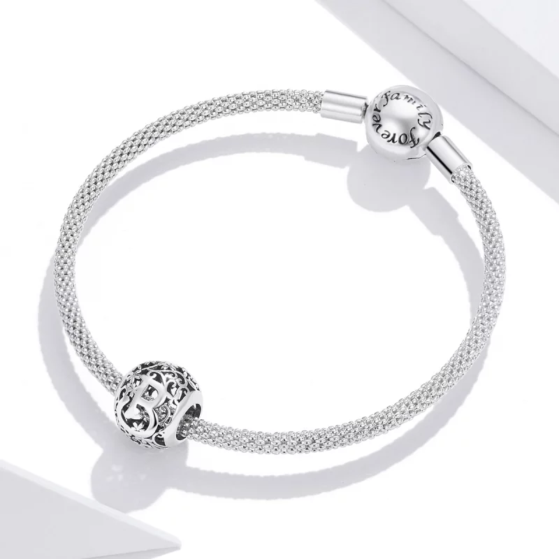 (image pour) Charm Style PANDORA Fleur Lettre B Ajourés - SCC1444-B - Afficher 3