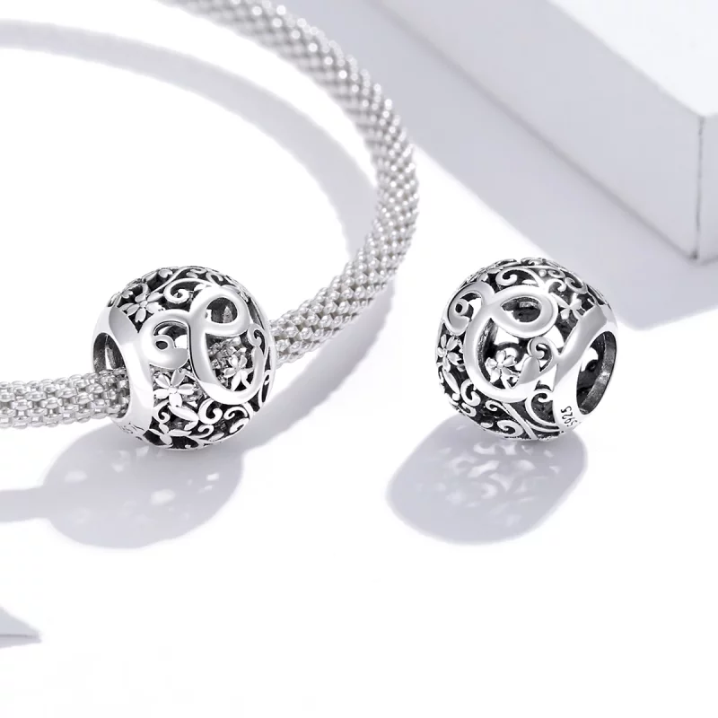 (image pour) Charm Style PANDORA Fleur Lettre C Ajourés - SCC1444-C - Afficher 4