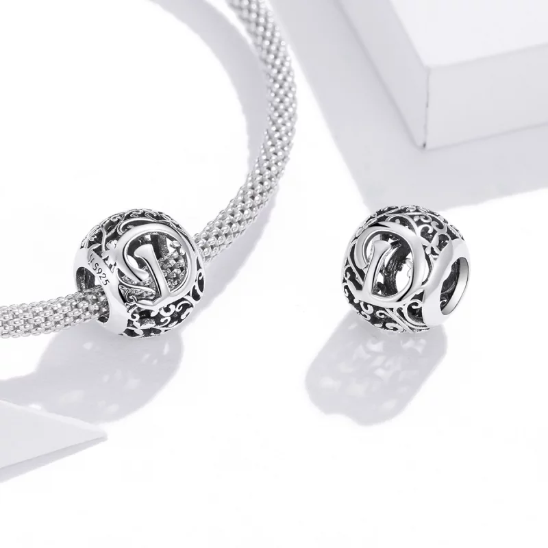 (image pour) Charm Style PANDORA Fleur Lettre D Ajourés - SCC1444-D - Afficher 4