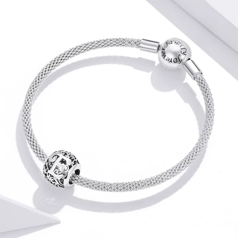 (image pour) Charm Style PANDORA Fleur Lettre E Ajourés - SCC1444-E - Afficher 3