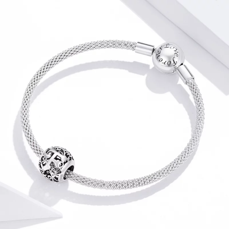 (image pour) Charm Style PANDORA Fleur Lettre F Ajourés - SCC1444-F - Afficher 3