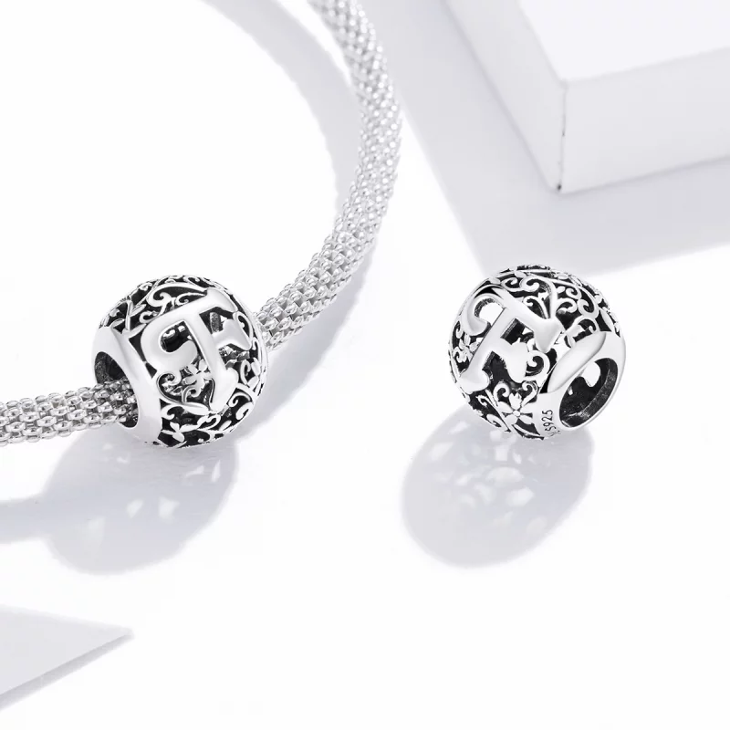 (image pour) Charm Style PANDORA Fleur Lettre F Ajourés - SCC1444-F - Afficher 4