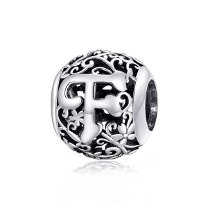 (image pour) Charm Style PANDORA Fleur Lettre F Ajourés - SCC1444-F