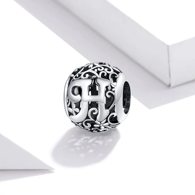 (image pour) Charm Style PANDORA Fleur Lettre H Ajourés - SCC1444-H - Afficher 2