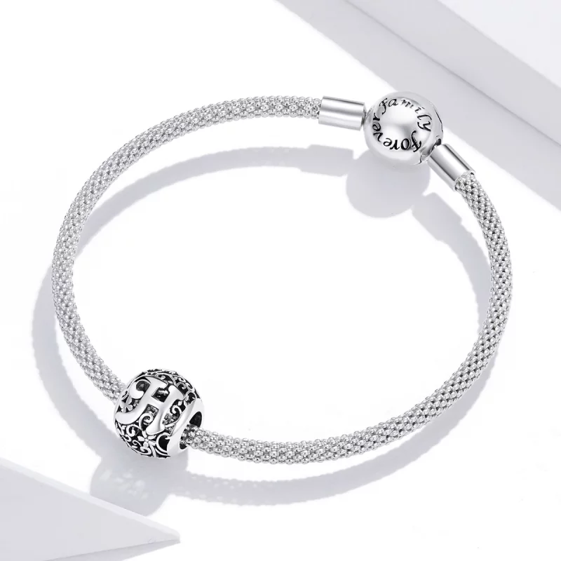 (image pour) Charm Style PANDORA Fleur Lettre H Ajourés - SCC1444-H - Afficher 3